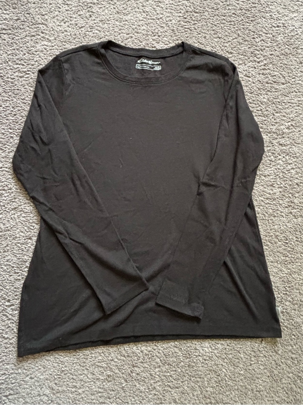 Eddie Bauer Women's Long Sleeve Top - XL - Black
